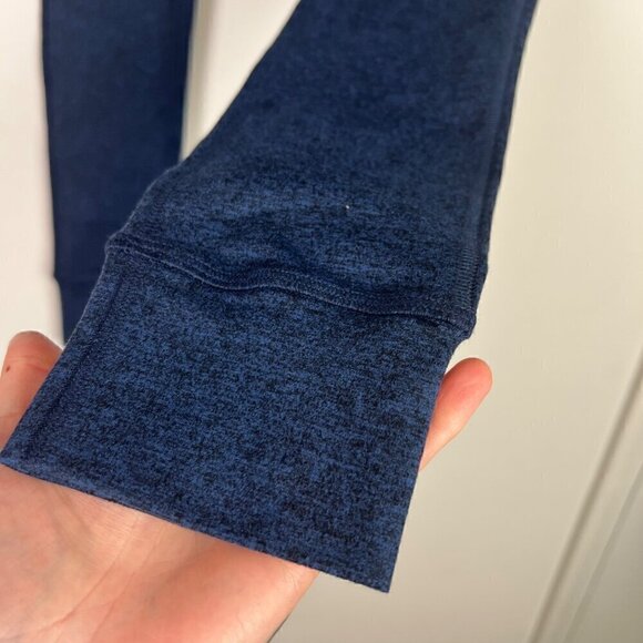 Calme By Johnny Was Ease Space Dye High Waist Leggings Size XS Iris Blue Workout - Picture 5 of 8